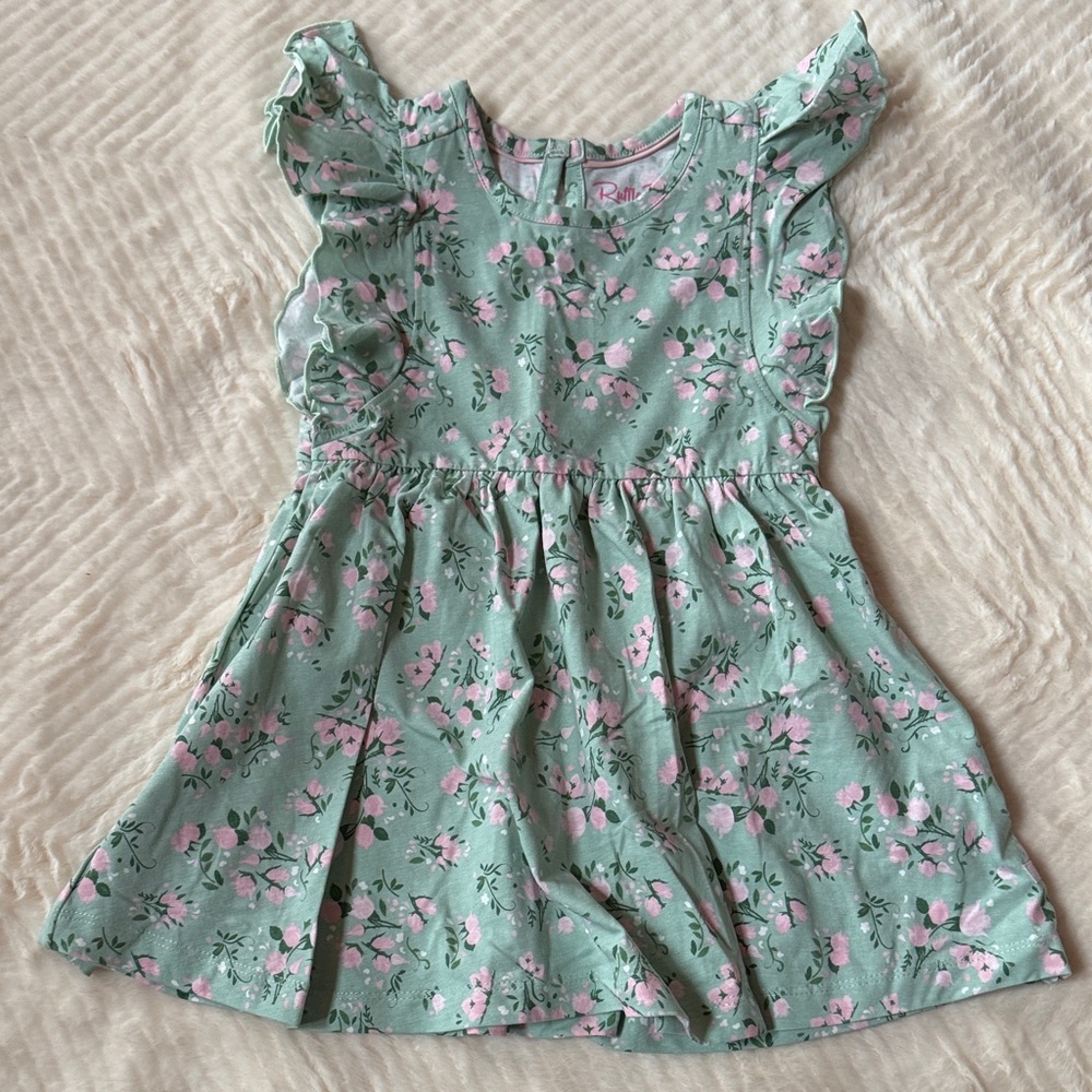 Rufflebutts Tea Roses Flutter Sleeve Dress
